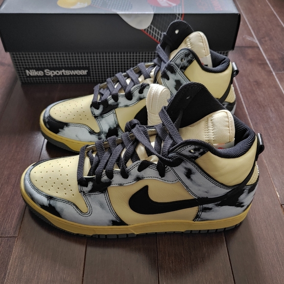 Nike Dunk High 1985 Black Acid Wash - Picture 2 of 9